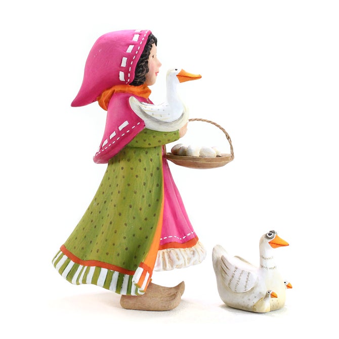 Patience Brewster Nativity Girl with Duck Figures