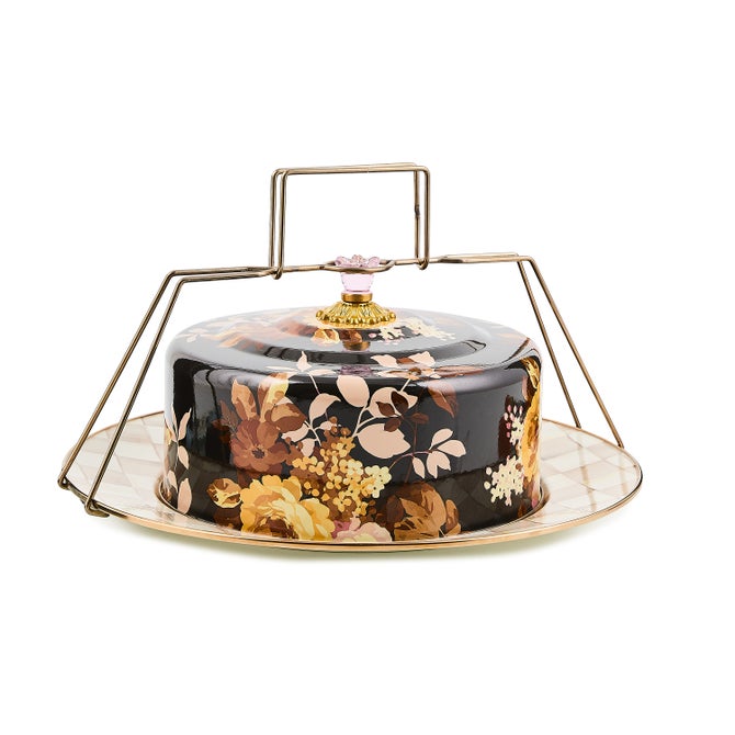 Mocha Check Cake Carrier