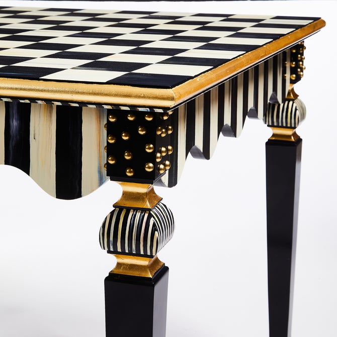 Courtly Check & Stripe Game Table