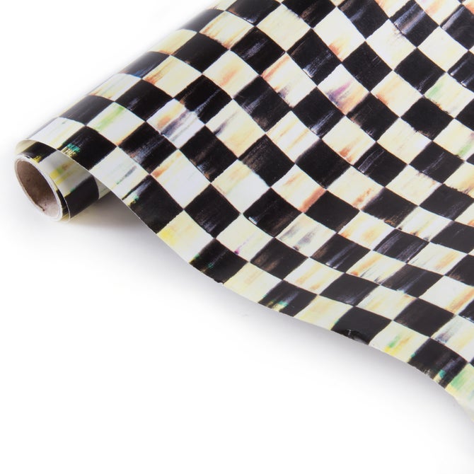 Courtly Check Gift Wrap, Set of 2