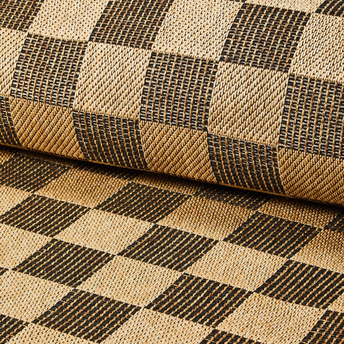 Black Check 3' x 5' Indoor/Outdoor Rug