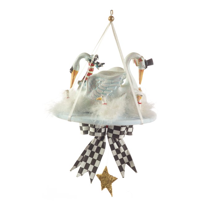 Patience Brewster 12 Days 7 Swans a-Swimming Ornament