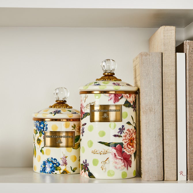 Wildflowers Green Large Canister