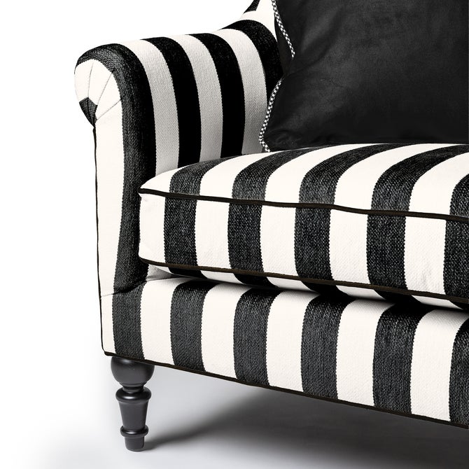 Marquee Black Stripe Chenille Sofa