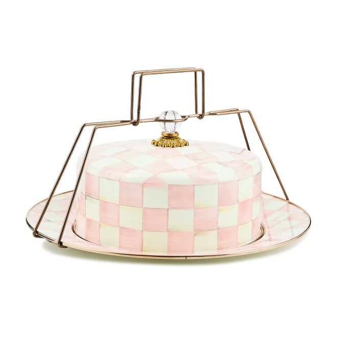 Mocha Check Cake Carrier