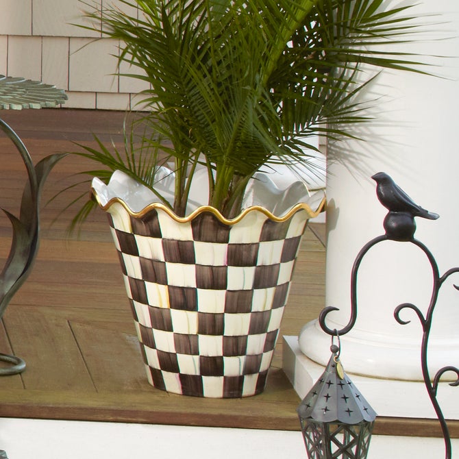 Courtly Check Ceramic Jumbo Garden Pot