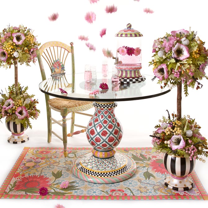 Light Flower Basket Side Chair