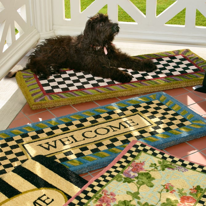 Courtly Check Double Door Entrance Mat