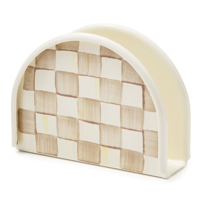 Sterling Check Napkin Holder