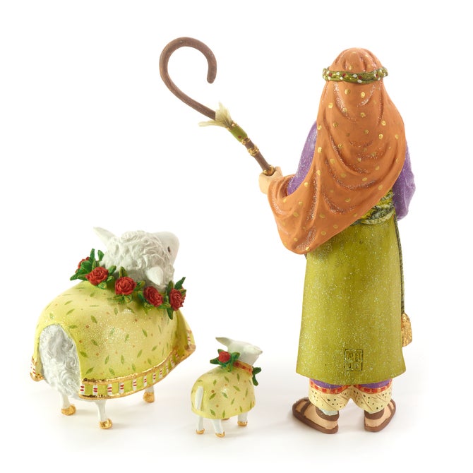 Patience Brewster Nativity Shepherd & Sheep Figures