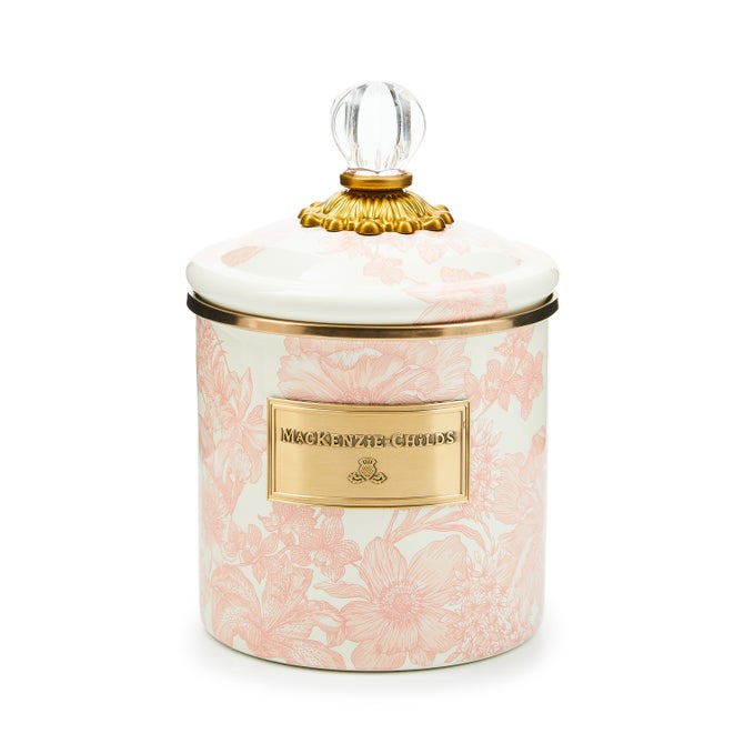 Rosy English Garden Enamel Canisters
