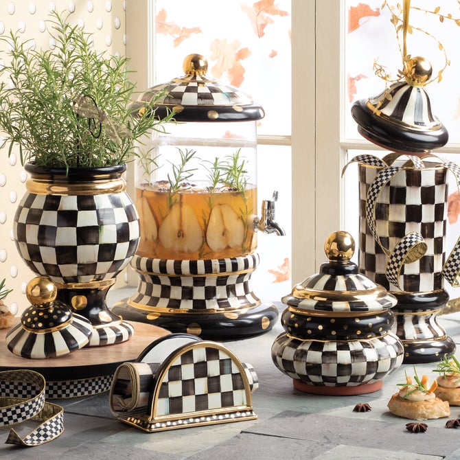 Courtly Check Ceramic Canister