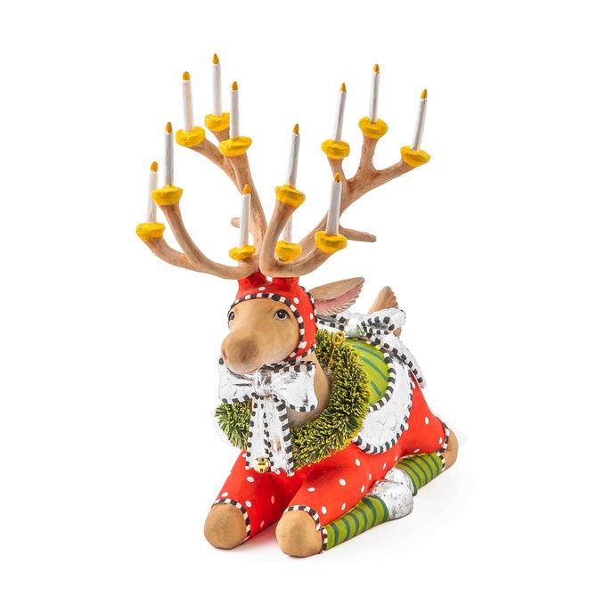 Patience Brewster Dash Away Sitting Blitzen Reindeer Figure