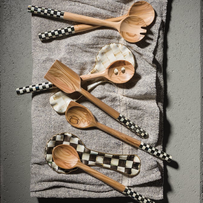 Courtly Check Ceramic Spoon Rest