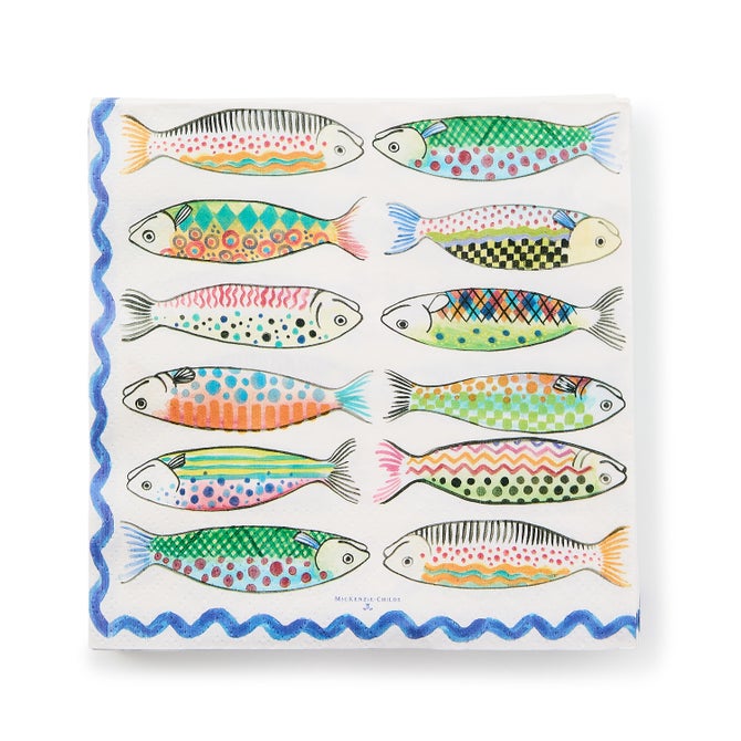 Rosy Check Dinner Paper Napkins