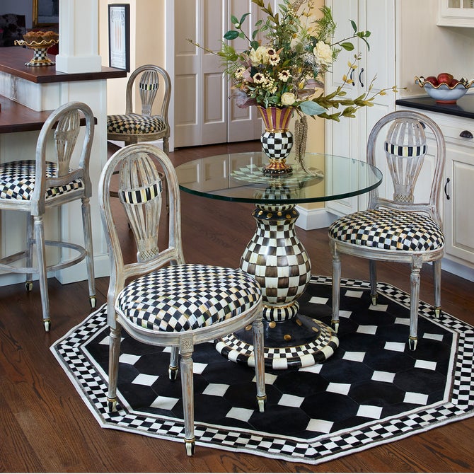 Courtly Check Ceramic Pedestal Table Base
