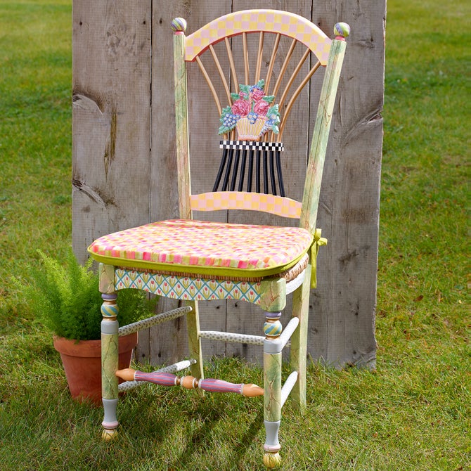 Light Flower Basket Side Chair
