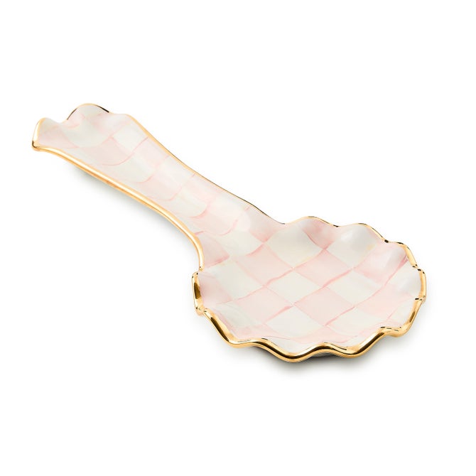 Rosy Check Ceramic Spoon Rest