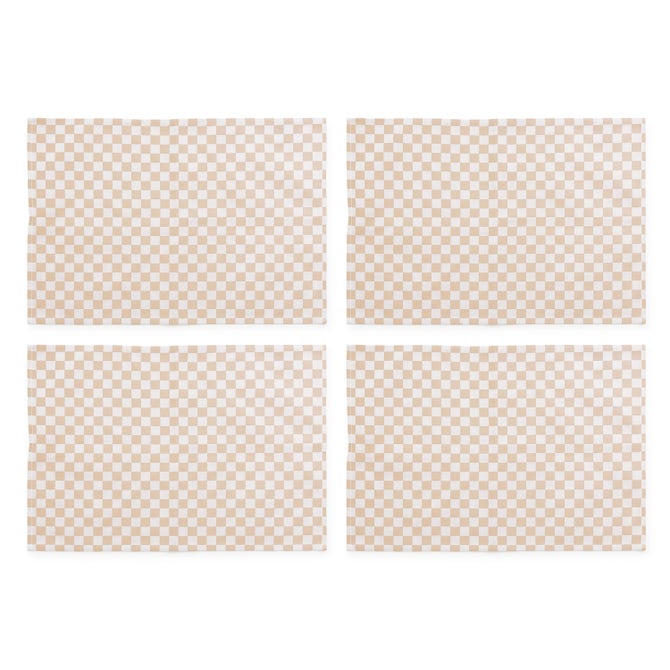 Flax Check Placemat, Set of 4