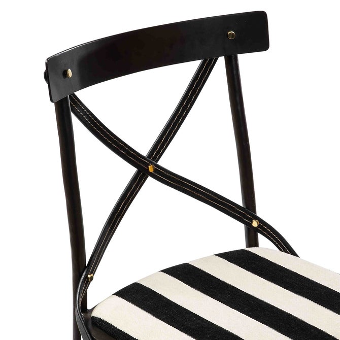 Flatiron Black Stripe Dining Chair