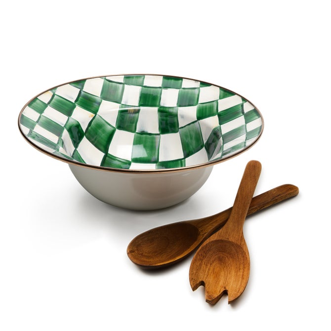 Royal Check Salad Serving Set