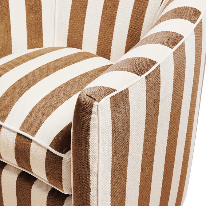 Marquee Brown Stripe Chenille Swivel Chair
