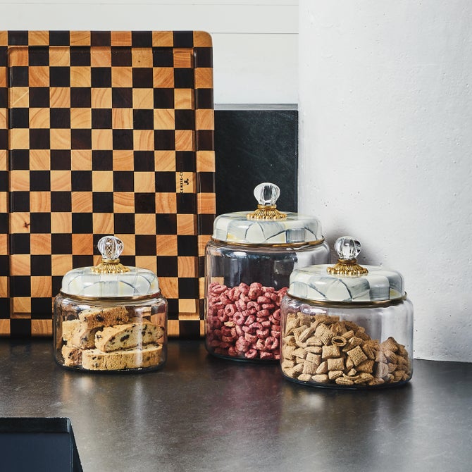 Sterling Check Kitchen Canisters