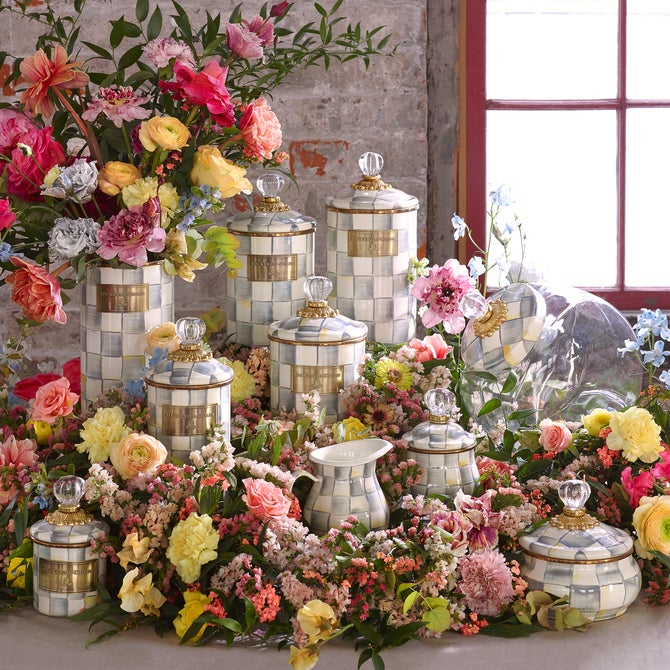 Sterling Check Demi Canister