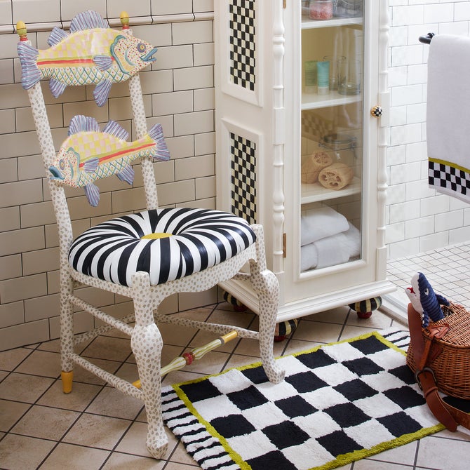 Freckle Fish Chair - Black & White Seat