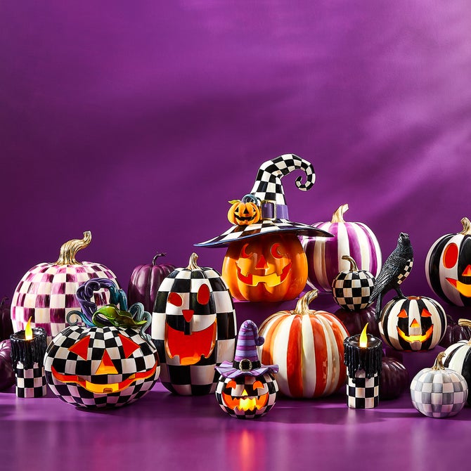 Courtly Check Glossy Mini Pumpkin
