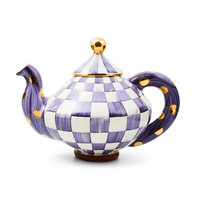 Check Ceramic Teapot