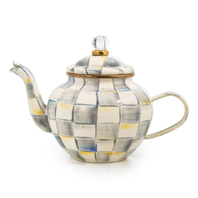 Enamel Check 4 Cup Teapot