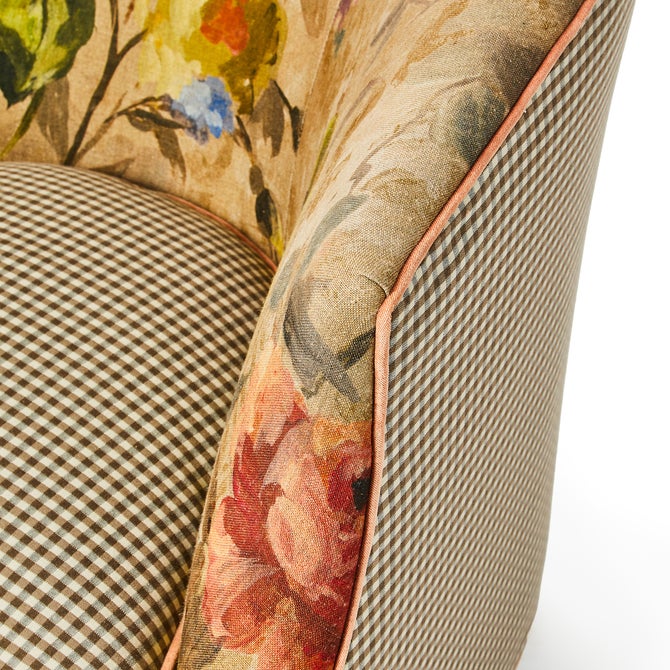 Field Study Floral & Gingham Accent Chair