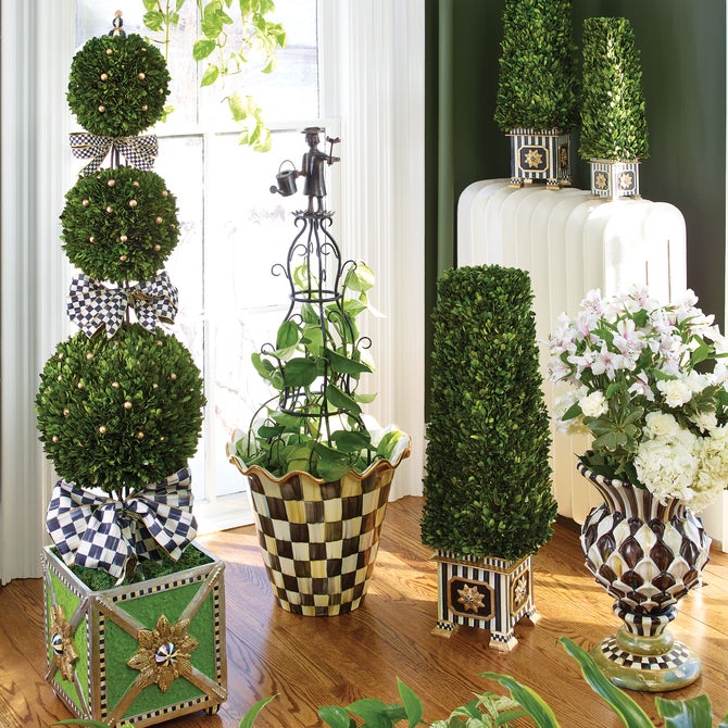 Courtly Check Ceramic Jumbo Garden Pot