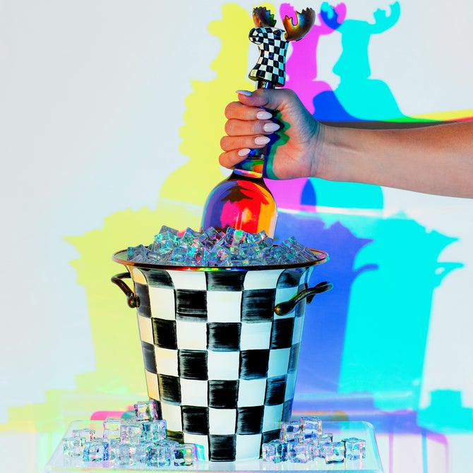 Emerald Check Wine Cooler