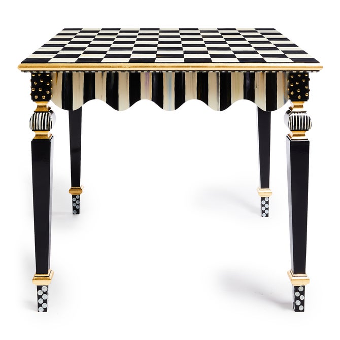 Courtly Check & Stripe Game Table