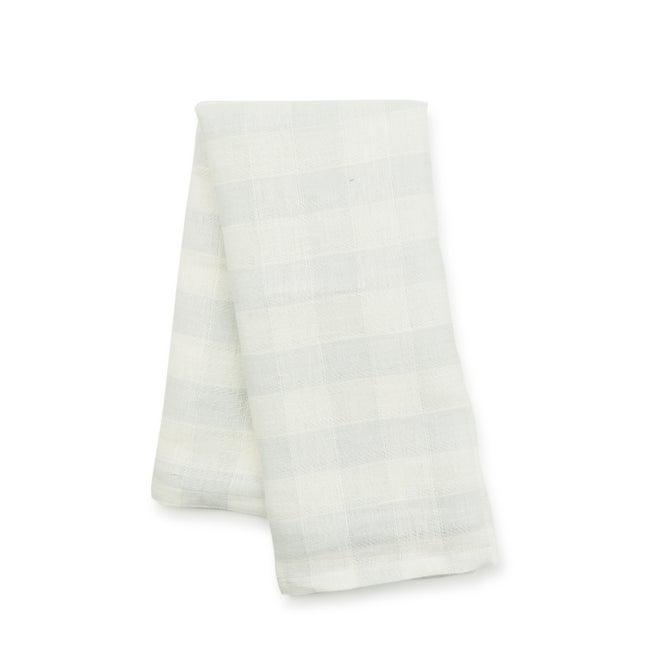 Navy Check Linen Dish Towel