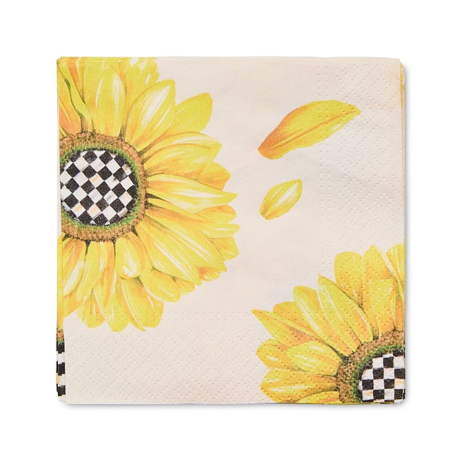 Rosy Check Cocktail Paper Napkins