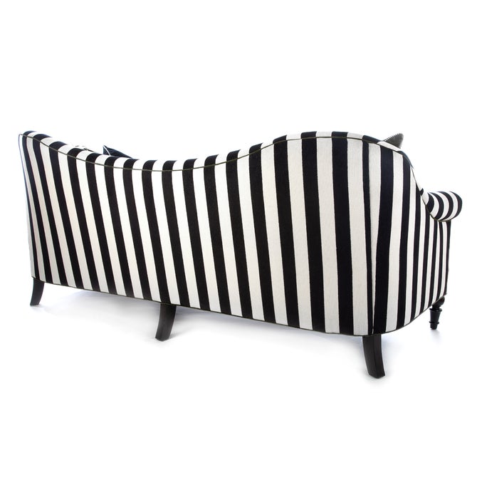 Marquee Black Stripe Chenille Sofa