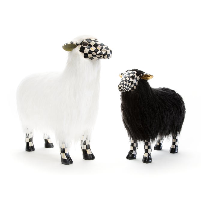 Courtly Check White Sheep - Large