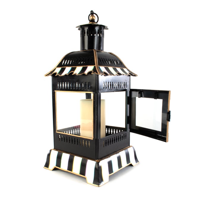 Courtly Stripe Small Candle Lantern