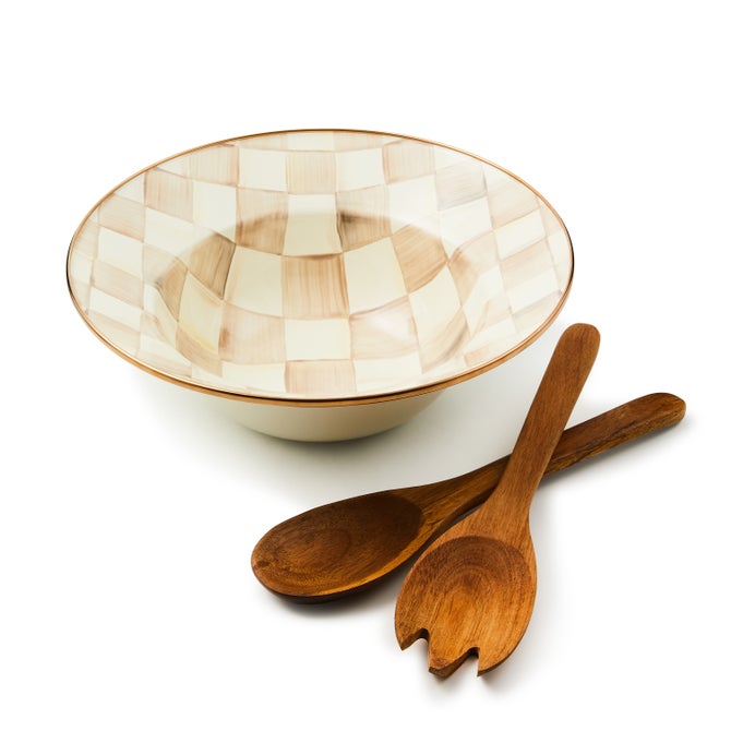Royal Check Salad Serving Set