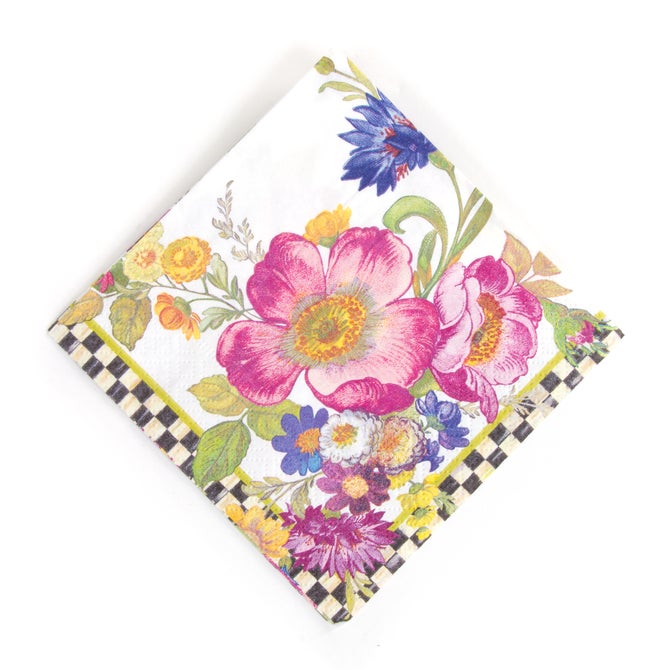 Rosy Check Cocktail Paper Napkins
