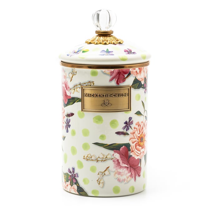 Wildflowers Green Large Canister