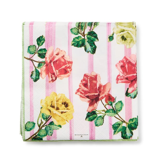 Rosy Check Cocktail Paper Napkins