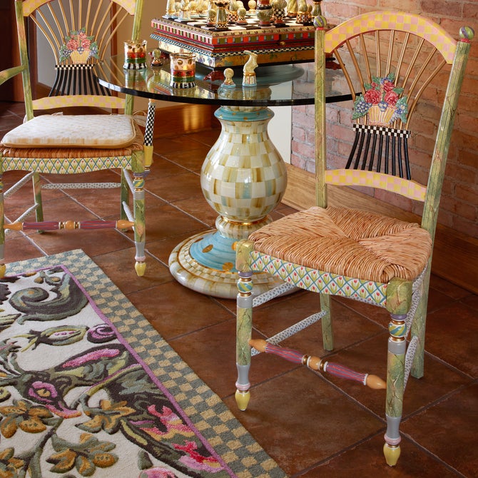 Light Flower Basket Side Chair