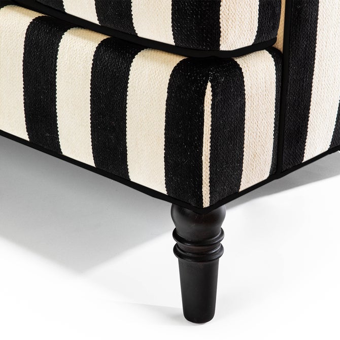 Marquee Black Stripe 2-Piece Left Arm Chaise Sectional