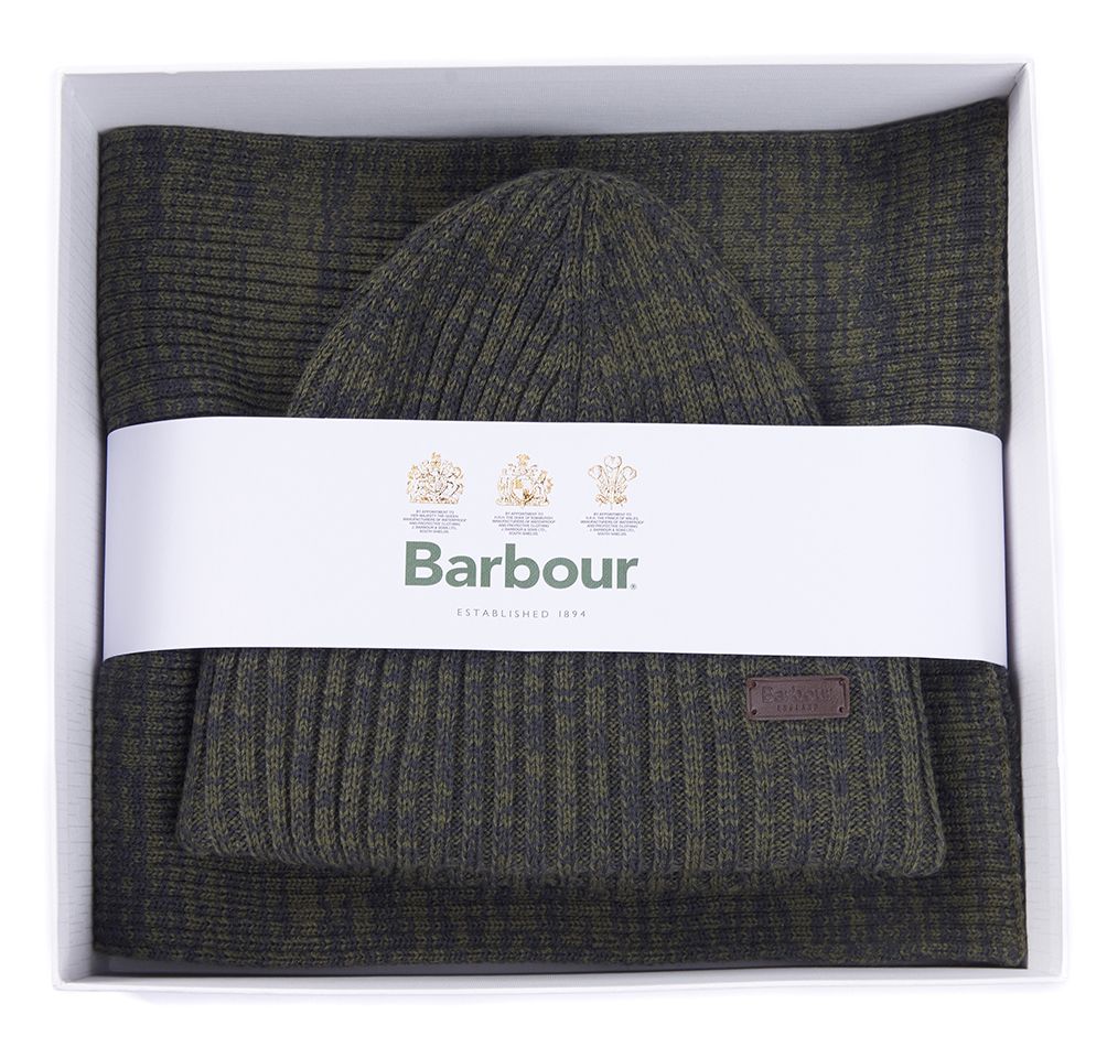 Barbour Crimdon Beanie and Scarf Gift Set