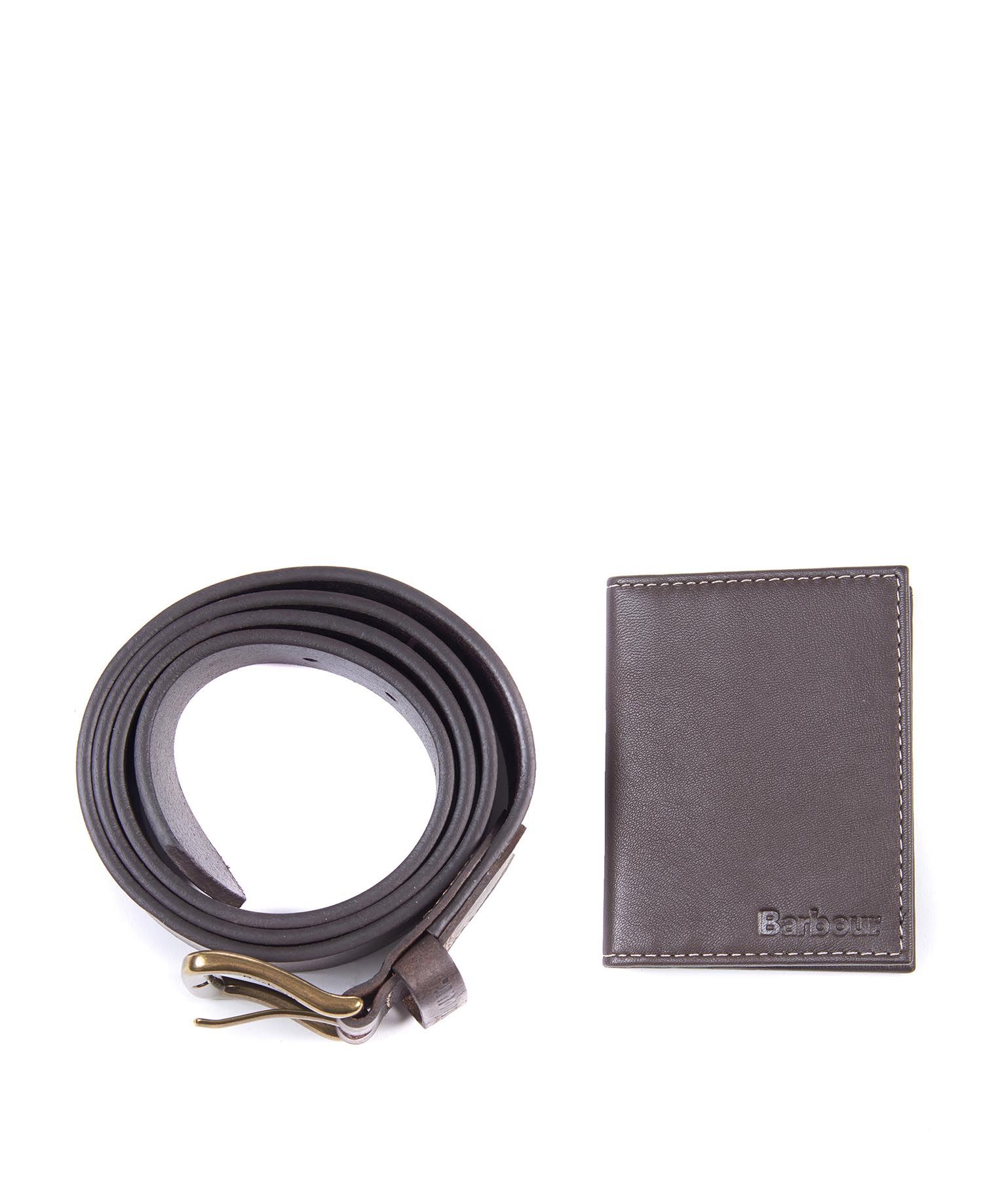 Barbour Leather Belts & Billfold Gift Set