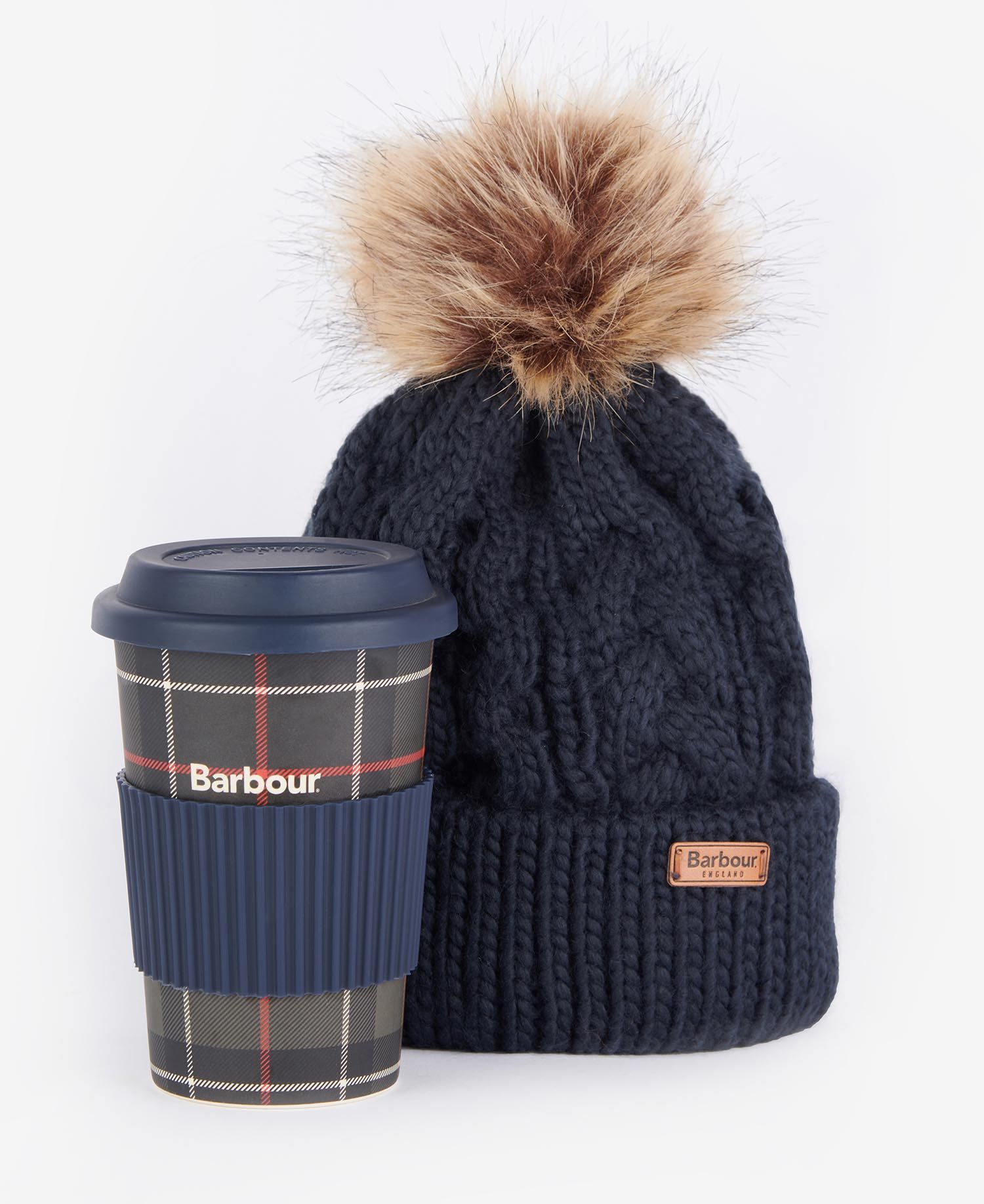 Barbour Tartan Travel Mug / Beanie